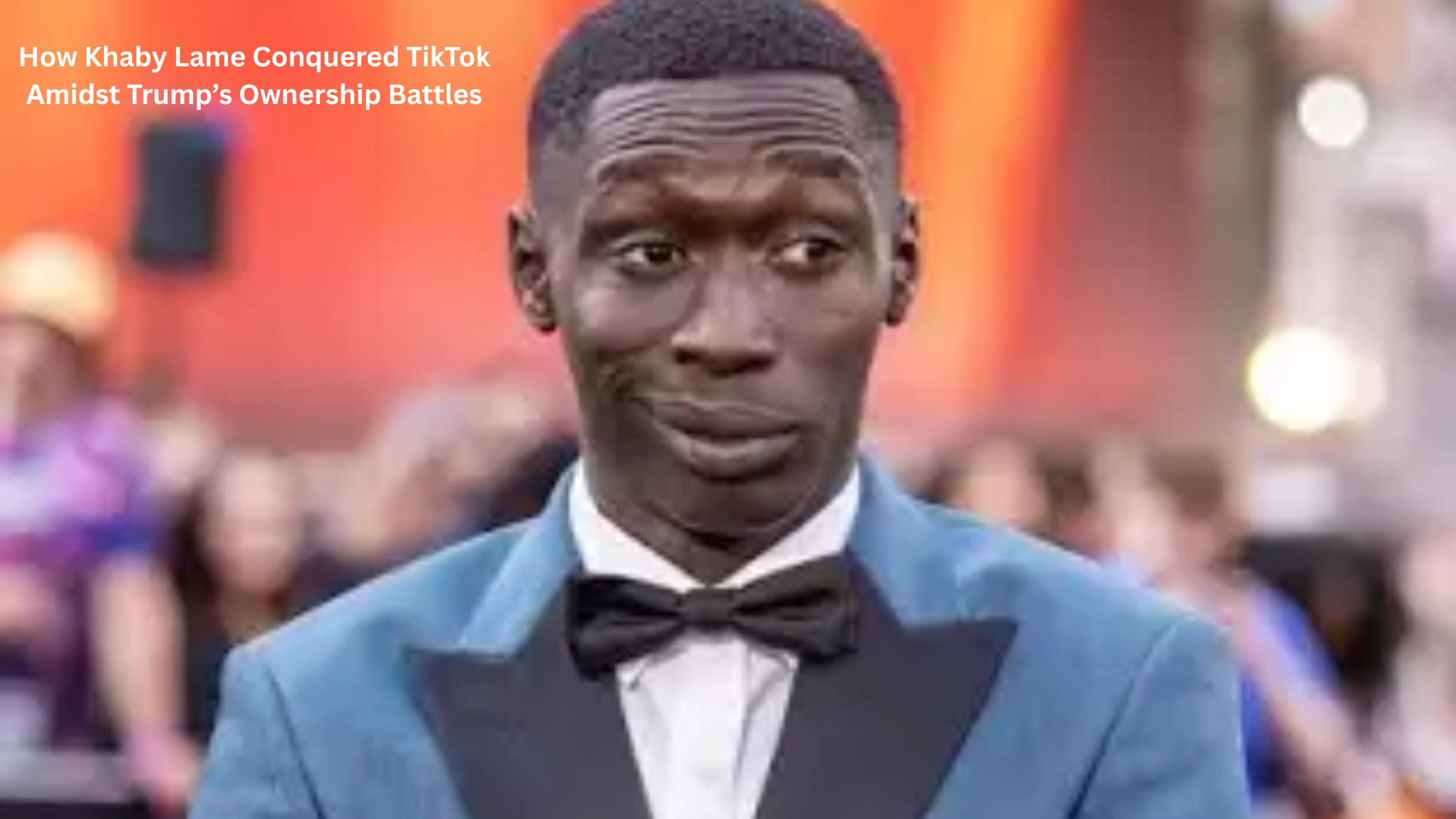 Khaby Lame shrugs at an overcomplicated life hack, holding a simple knife—symbolizing his rise from Senegal to global fame.